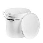 Plastic buckets with lid and handle PP - 20 l, Ø145/142 mm, transparent