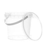 Spaiņi ar vāku un rokturi, PP, 1L, Ø131/119mm, caurspīdīgi