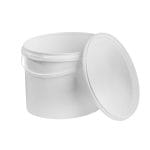 Plastic buckets with lid and handle PP - 10 l, Ø293/220 mm, transparent