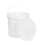 Spaiņi ar vāku un rokturi, PP, 10L, Ø270/263mm, balti