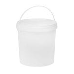 Spaiņi ar vāku un rokturi, PP, 10L, Ø270/263mm, balti - Image 2