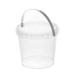 Spaiņi ar vāku un rokturi, PP, 1L, Ø131/119mm, caurspīdīgi - Image 2