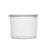 Plastic buckets with lid and handle PP - 3 l, Ø200/155 mm, transparent - Image 2