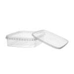 Containers with lid PP - 500 ml, 185x120x36 mm, transparent