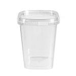 Containers with lids PP - 520 ml, 90x90x115 mm, transparent