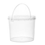 Plastic buckets with lid and handle PP - 5 l, Ø225/187 mm, white - Image 2