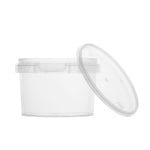 Containers with lids PP - 280 ml, Ø93/63 mm, transparent