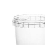 Containers with PP lids 365 ml, Ø93/85 mm, transparent - Image 2