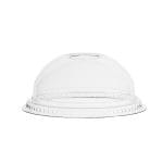 Dangteliai PET puodeliams, Ø78mm, kupoliniai, su skylute šiaudeliui, skaidrūs, 50 vnt.