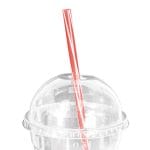 Dangteliai PET puodeliams, Ø95 mm, kupolo formos, su kryžmine skylute šiaudeliui, skaidrūs, 50 vnt. - Image 3