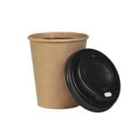 Vāki papīra glāzēm, PS, Ø80mm, melni, iepakojumā 100gab. - Image 2