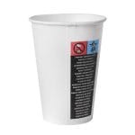 PAP/PE cups, 180 ml, Ø70 mm, white, single-layer, 100 pcs. - Image 2