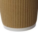 PAP/PE cups, 250 ml, Ø80 mm, corrugated, kraft, 25 pcs. - Image 3