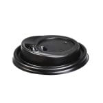 Vāki papīra glāzēm ar aizveramu snīpīti, PS, Ø80mm, melni, iepakojumā 100gab.