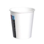 PAP/PE cups, 250 ml, Ø80 mm, white, single-layer, 100 pcs. - Image 2