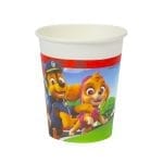 PAP/PE cups, 200 ml, Ø80 mm, white PAW PATROL, single-layer, 8 pcs. - Image 2