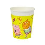 Puodeliai PAP/PE, 200ml, Ø80mm, baltos sp., PEPPA PIG, vienasluoksniai, 8 vnt. - Image 2