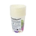 PAP/PE cups, 200 ml, Ø80 mm, white SPARKLING BALOONS, single-layer, 8 pcs. - Image 2
