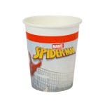 Puodeliai PAP/PE, 200 ml, Ø80 mm, baltos sp., SPIDERMAN, vienasluoksniai, 8 vnt. - Image 2