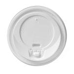 Vāki papīra glāzēm ar aizveramu snīpīti, PS, Ø90mm, balti, iepakojumā 100gab.