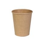 Puodeliai PAP/PE, 250 ml, Ø80 mm, vienasluoksniai, kraft, 50 vnt.