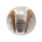 Vienreizlietojamo trauku komplekts Spino Bio 6 personām