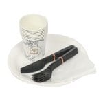 Vienreizlietojamo trauku komplekts Spino 6 personām - Image 6