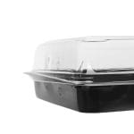PET sushi packaging, 182x126mm, black, with transparent lid, 100 pcs. - Image 2