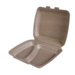 Термобоксы XPP 260x207x75мм, двухсекционные, бежевые, 125шт.