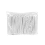 Paper cocktail straws, 205 mm, Ø6 mm, white, individually packaged, 500 pcs.