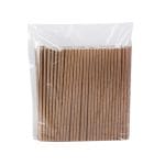 Popieriniai kokteilių šiaudeliai 205mm, Ø6mm, kraft, 250vnt.