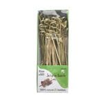 Bamboo skewers with decorative loop, 10 cm, 100 pcs.