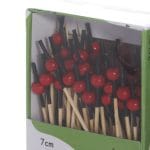 Bambukiniai iešmeliai su raudonos sp. karoliukais, 7 cm, 100 vnt. - Image 2