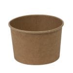 PAP/PE containers, round, 450 ml, Ø112 mm, kraft, 50 pcs.