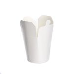 WOK konteineri aizverami, PAP/PE, 500ml, balti, iepakojumā 50gab.