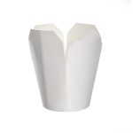 WOK konteineri aizverami, PAP/PE, 750ml, balti, iepakojumā 50gab.