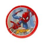 Popierinės lėkštės Ø20cm, SPIDERMAN, 8 vnt.