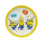 Šķīvji papīra MINIONS, Ø23cm, iepakojumā 8gab.