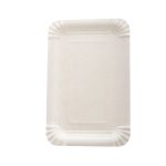 Šķīvji papīra, 130x200mm, kantaini, balti, iepakojumā 250gab.