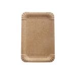 Šķīvji papīra, 130x200mm, kantaini, brūni, iepakojumā 100gab.