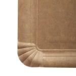 Šķīvji papīra, 130x200mm, kantaini, brūni, iepakojumā 100gab. - Image 2