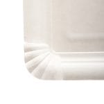 Šķīvji papīra, 130x200mm, kantaini, balti, iepakojumā 250gab. - Image 2