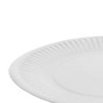 Šķīvji papīra, Ø18cm, balti, iepakojumā 100gab. - Image 2