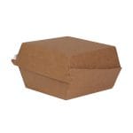Burger boxes, paper, 145x145x100 mm, white/kraft, 100 pcs. - Image 2