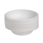 Biologiškai suyrantys cukranendrių pl. dubenėliai, 600ml, baltos sp., pakuotėje 50vnt. - Image 2