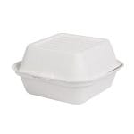 BIOBOX sugar cane boxes 178x178x90mm, with lid, white, 50 pcs. - Image 2