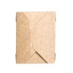 Paper containers, 750 ml, 140 x 100 x 50 mm, closable, white/brown, 50 pcs. - Image 2