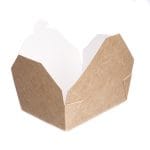 Paper containers, 750 ml, 140 x 100 x 50 mm, closable, white/brown, 50 pcs. - Image 3