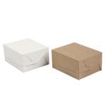 Cardboard boxes 12x10x6cm with lid, white/brown, in packs of 100 pcs. - Image 2