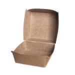 Paper burger boxes 110x110x77mm, kraft, 50 pcs.